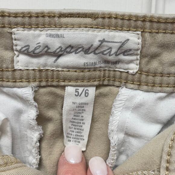 Aeropostal Shorts, Tan Chino Bermuda Length, Junior's Size 5/6 - Picture 4 of 4